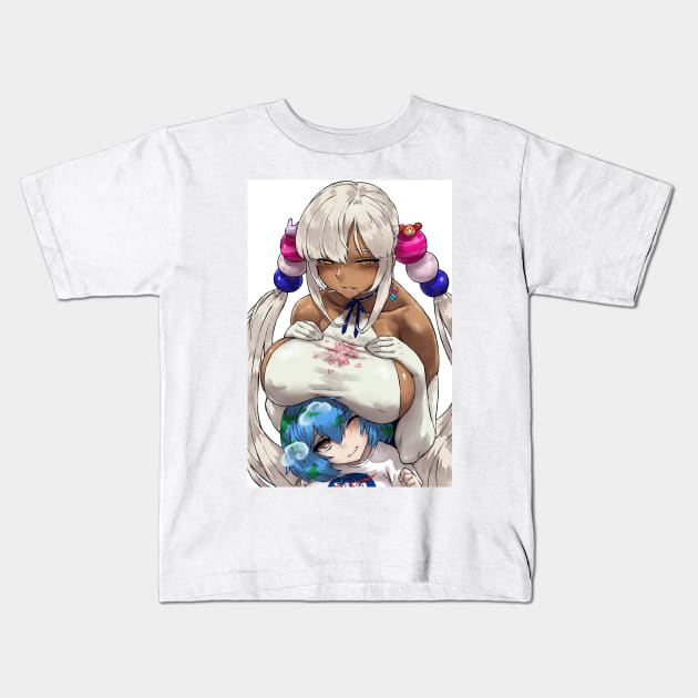 heavenly bodies Kids T-Shirt by harayamanawari